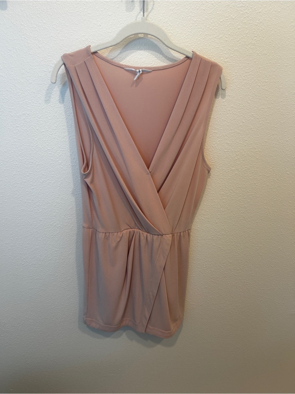 BCBGeneration Blush Pink Wrap-Style Romper